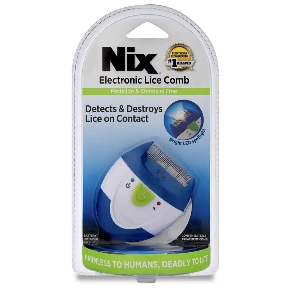 NWT Nix Electronic Lice Comb Treatment Head Lice Removal Removes Lice Instantly